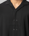 Wool Adaptive Overshirt - Black