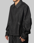 Denim Blouson Jacket - Black