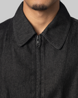 Denim Blouson Jacket - Black