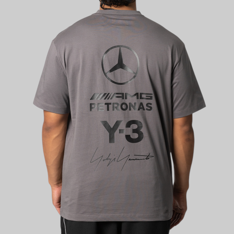 Y-3 Mercedes - AMG Petronas Formula 1 Team Logo Stack Short Sleeve Tee