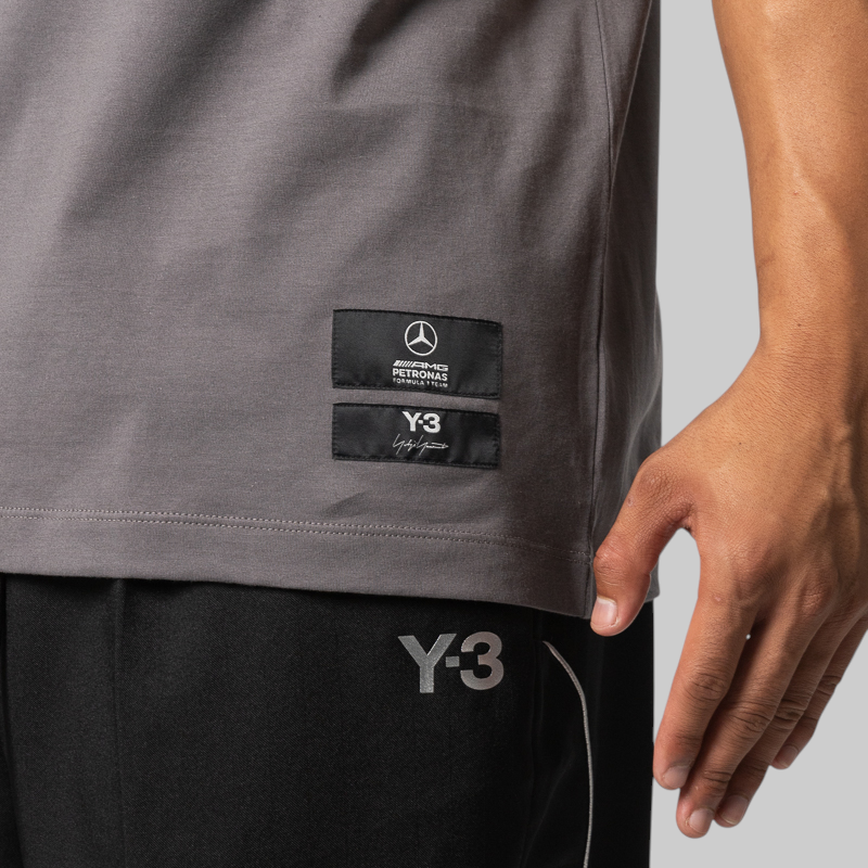 Y-3 Mercedes - AMG Petronas Formula 1 Team Logo Stack Short Sleeve Tee