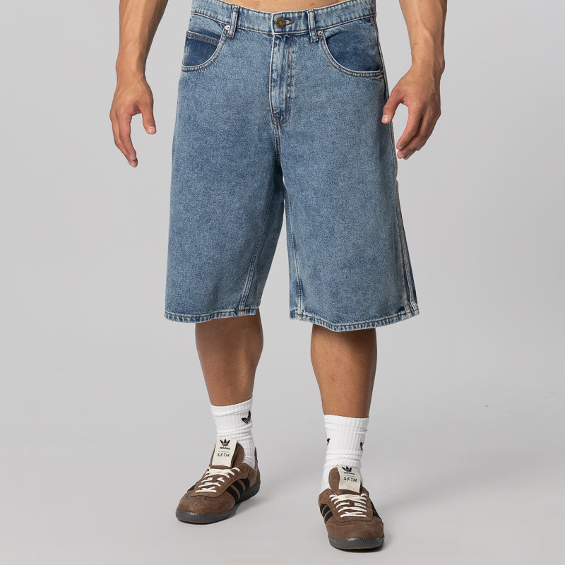 Firebird Jort - Worn Blue Denim