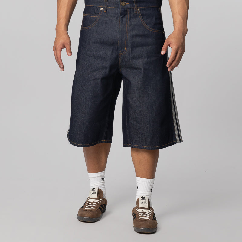 Firebird Adicolour Mid-Rise Straight Leg Jort - Indigo Denim