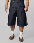 Firebird Adicolour Mid-Rise Straight Leg Jort - Indigo Denim