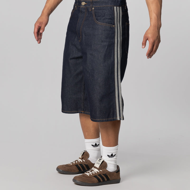 Firebird Adicolour Mid-Rise Straight Leg Jort - Indigo Denim