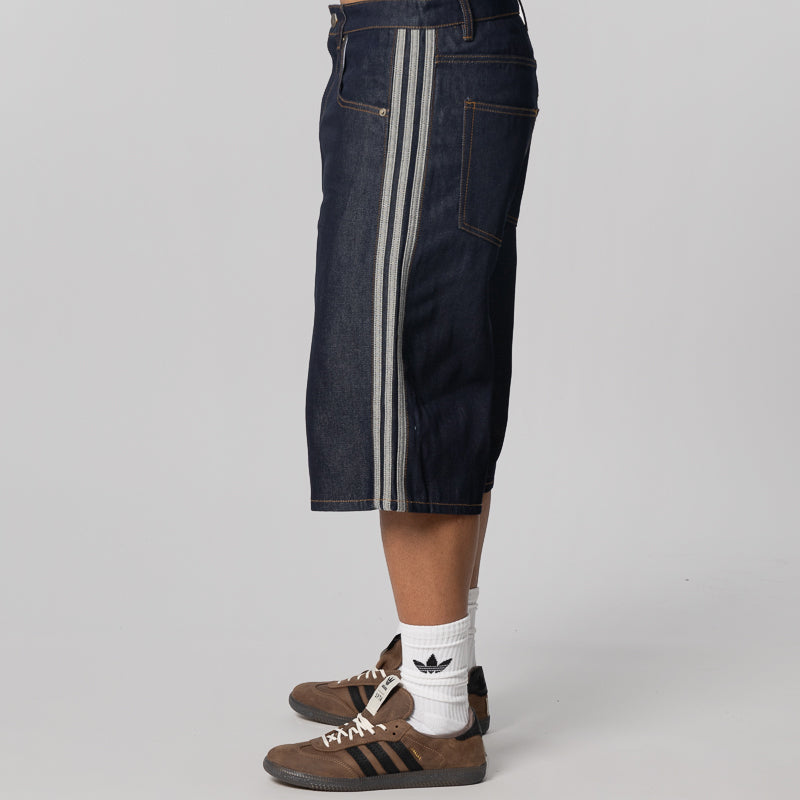 Firebird Adicolour Mid-Rise Straight Leg Jort - Indigo Denim