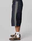 Firebird Adicolour Mid-Rise Straight Leg Jort - Indigo Denim