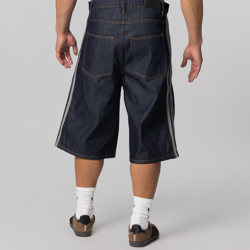 Firebird Adicolour Mid-Rise Straight Leg Jort - Indigo Denim