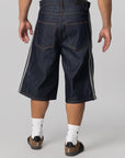 Firebird Adicolour Mid-Rise Straight Leg Jort - Indigo Denim