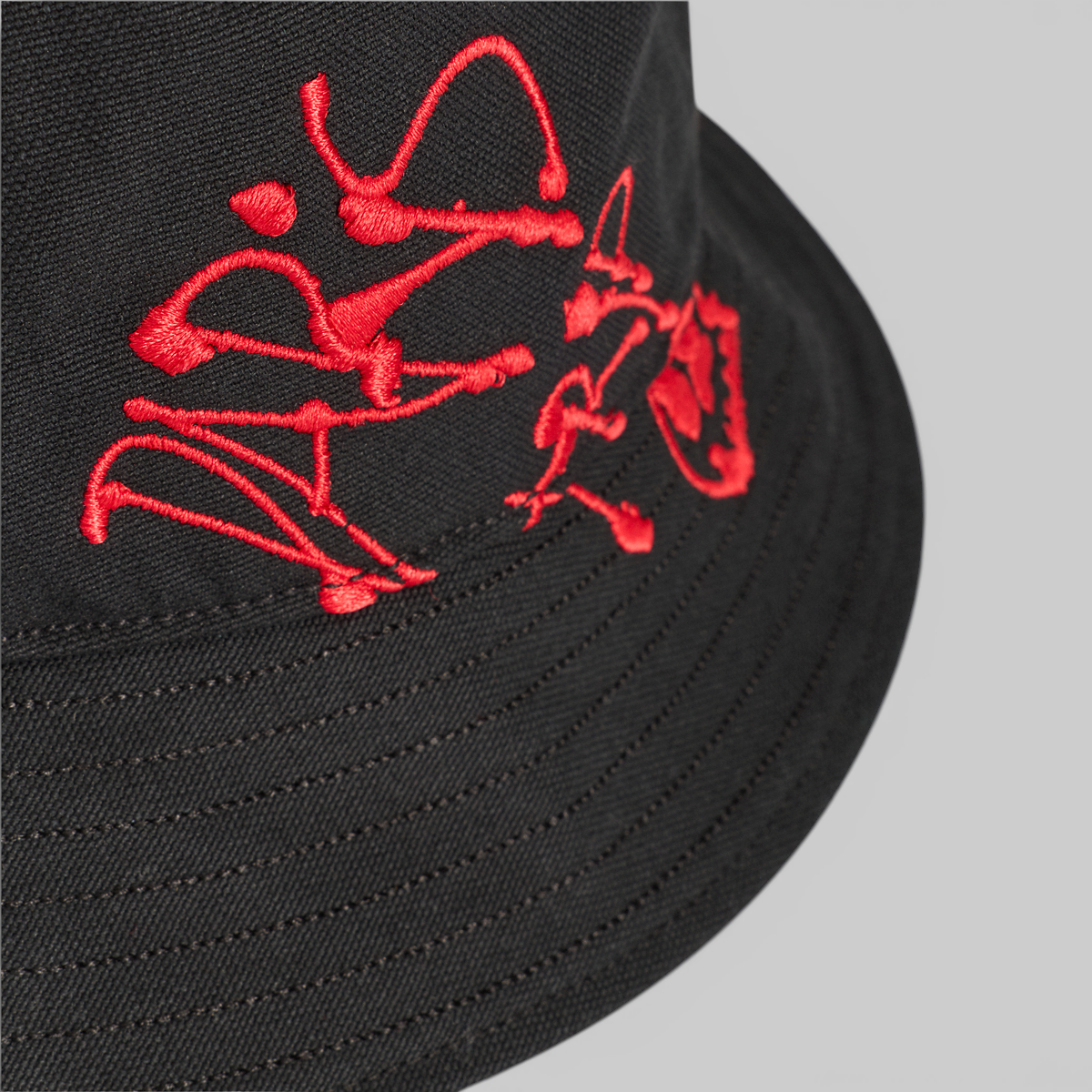 X CHITO Graphic Bucket Hat - Black