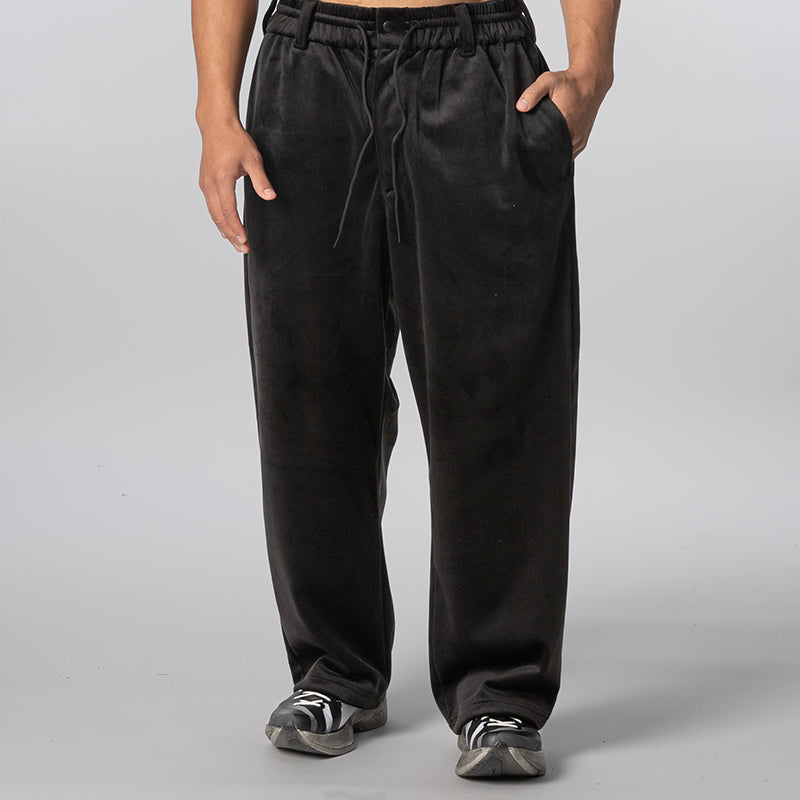Velvet Corduroy Track Pant - Black