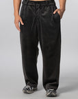 Velvet Corduroy Track Pant - Black