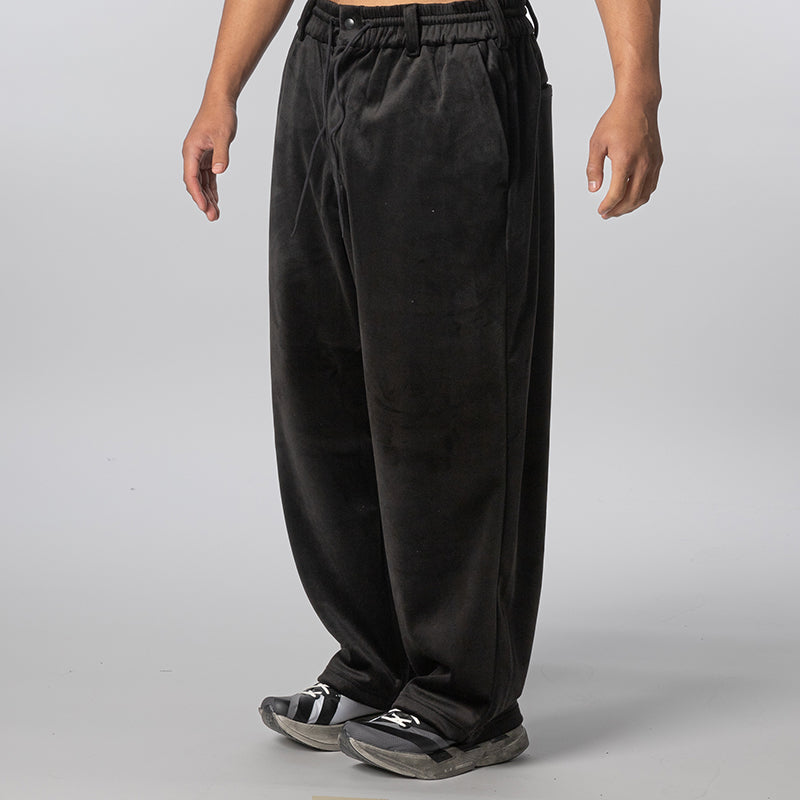 Velvet Corduroy Track Pant - Black