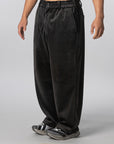 Velvet Corduroy Track Pant - Black