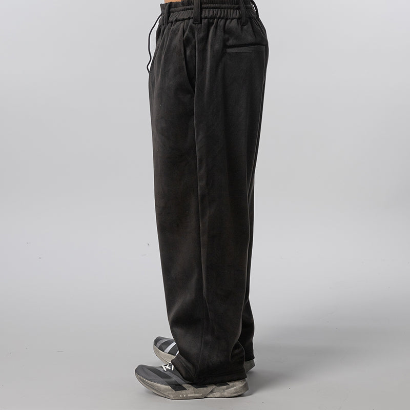 Velvet Corduroy Track Pant - Black