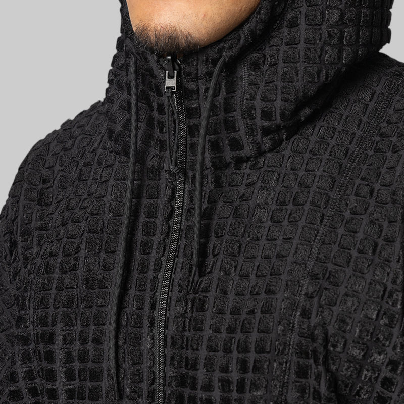 Adapt Reversible Hooded Track Jacket - Black