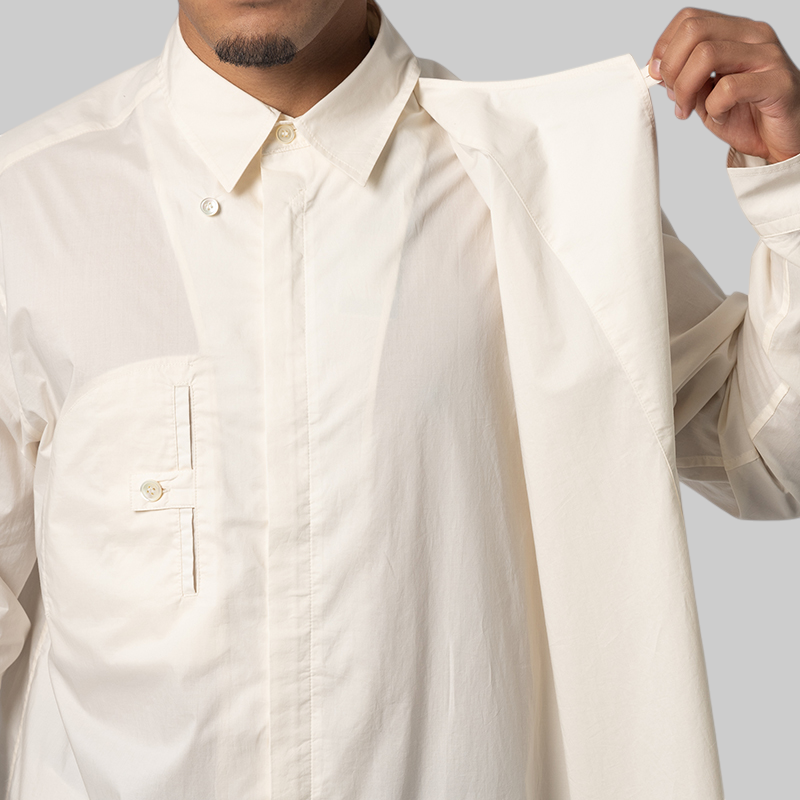 Adaptive Cotton Shirt - Chalk White