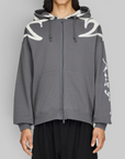 X CHITO Graphic French Terry Zip Hoodie - Grey