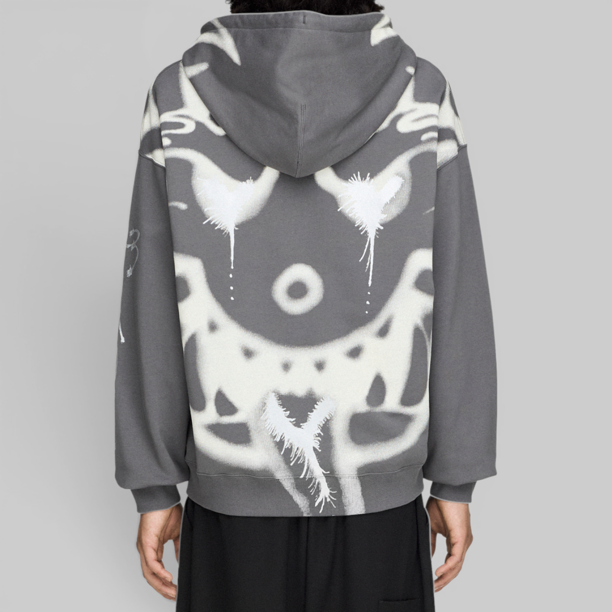 X CHITO Graphic French Terry Zip Hoodie - Grey