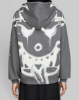 X CHITO Graphic French Terry Zip Hoodie - Grey