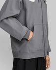 X CHITO Graphic French Terry Zip Hoodie - Grey