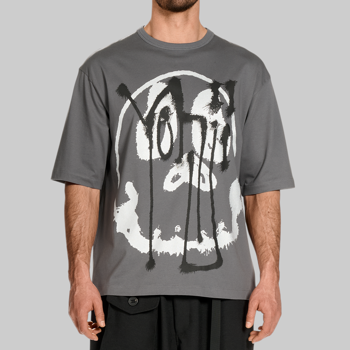 X CHITO Skull Graphic T-Shirt - Grey