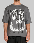 X CHITO Skull Graphic T-Shirt - Grey