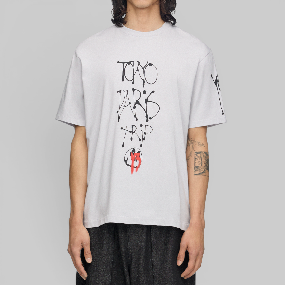 X CHITO City Graphic T-Shirt - Light Solid Grey