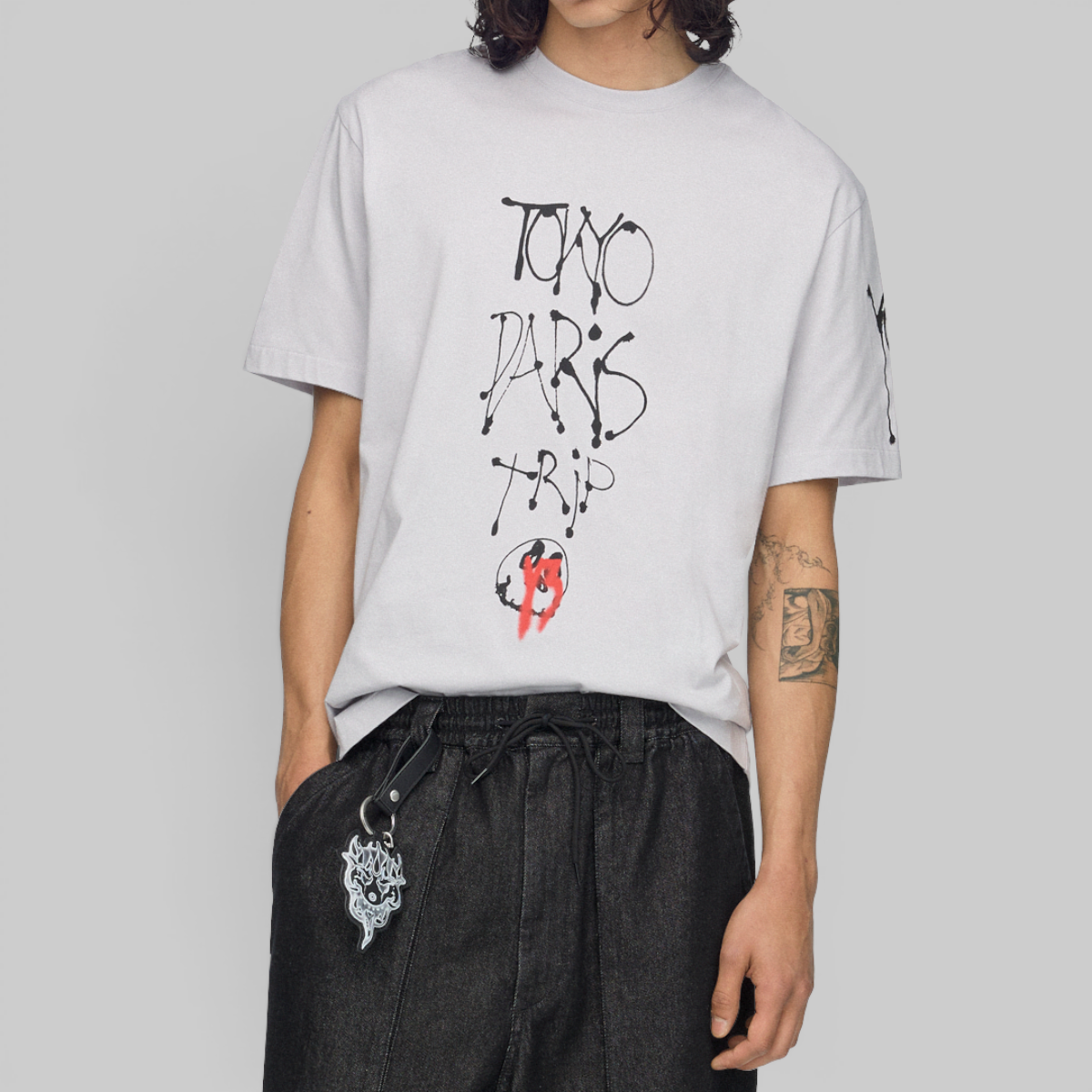 X CHITO City Graphic T-Shirt - Light Solid Grey