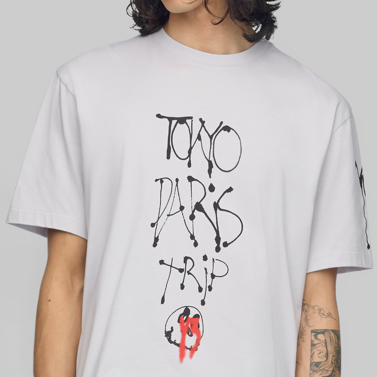 X CHITO City Graphic T-Shirt - Light Solid Grey