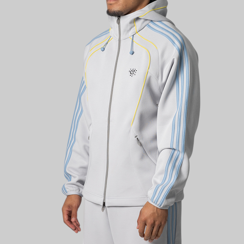 X Always Do What You Should Do Spacer Teamgeist Full ZIP Hoodie - Light Solid Grey