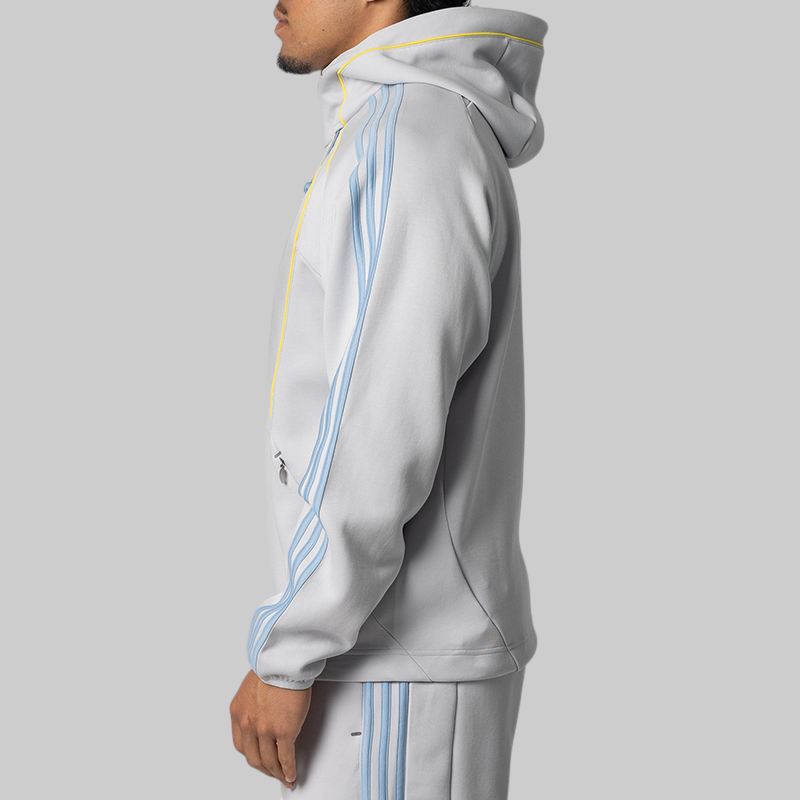 X Always Do What You Should Do Spacer Teamgeist Full ZIP Hoodie - Light Solid Grey