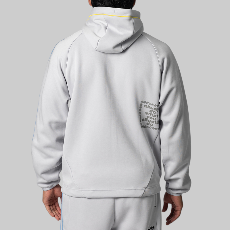 X Always Do What You Should Do Spacer Teamgeist Full ZIP Hoodie - Light Solid Grey