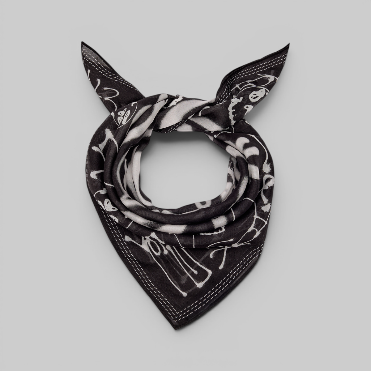 X CHITO Graphic Bandana - Black