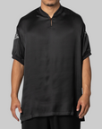 Liquid Logo Satin Jersey - Black