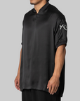 Liquid Logo Satin Jersey - Black