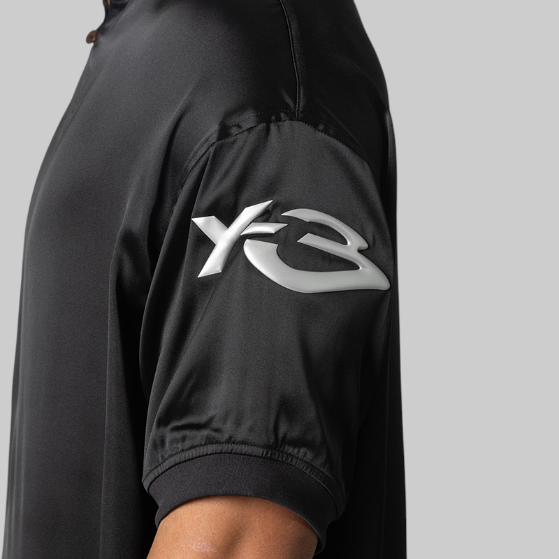 Liquid Logo Satin Jersey - Black