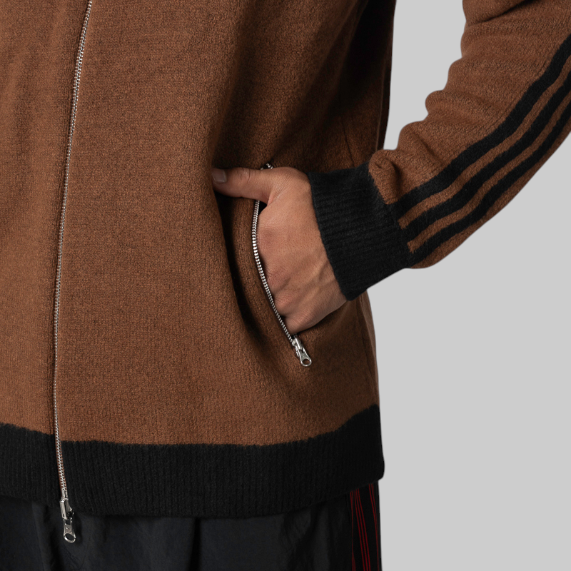 X Song For The Mute ADI008 Knit Jacket - Preloved Brown