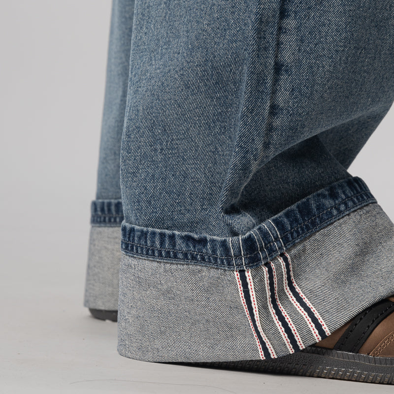 X Song For The Mute ADI008 Pant - Medium Blue Denim