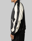 Liquid Logo Graphic Satin Souvenir Jacket - Black
