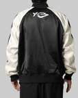Liquid Logo Graphic Satin Souvenir Jacket - Black