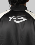 Liquid Logo Graphic Satin Souvenir Jacket - Black