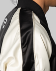 Liquid Logo Graphic Satin Souvenir Jacket - Black