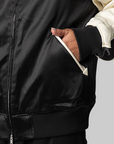 Liquid Logo Graphic Satin Souvenir Jacket - Black