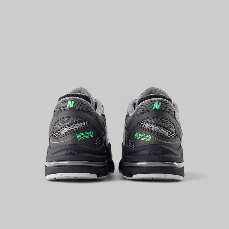 1000v1 - Dark Silver Metallic/Lime Leaf