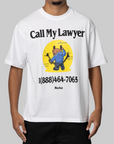 Smiley Call My Lawyer Bear T-Shirt - White