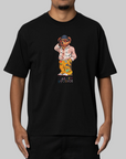 Folk Fitted Bear T-Shirt - Pirate Black