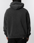 Shadow Arc Full Zip Hoodie - Washed Black
