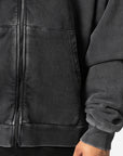 Shadow Arc Full Zip Hoodie - Washed Black