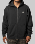 Wordmark Zip up Hoodie - Black